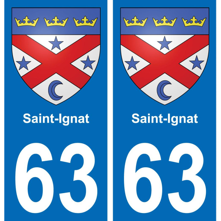 63 Saint-Ignat blason autocollant plaque stickers ville