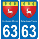 63 Saint-Jean-d'Heurs wappen aufkleber typenschild aufkleber stadt