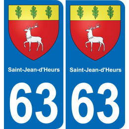 63 Saint-Jean-d'Heurs wappen aufkleber typenschild aufkleber stadt