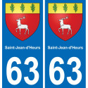 63 Saint-Jean-d'Heurs wappen aufkleber typenschild aufkleber stadt