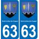 63 Saint-Julien-de-Coppel coat of arms sticker plate stickers city
