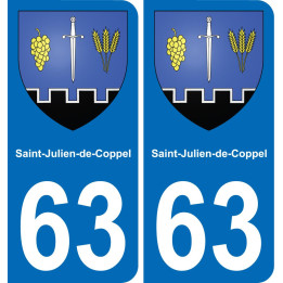 63 Saint-Julien-de-Coppel blason autocollant plaque stickers ville