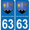 63 Saint-Julien-de-Coppel coat of arms sticker plate stickers city