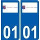 01 Rignieu-le-Franc logo ville autocollant plaque sticker