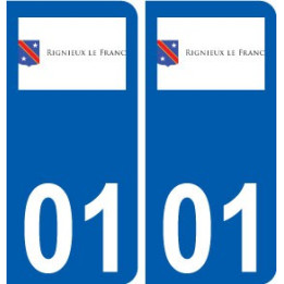01 Rignieu-le-Franc logo ville autocollant plaque sticker