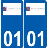 01 Rignieu-le-Franc logo ville autocollant plaque sticker