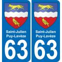 63 Saint-Julien-Puy-Lavèze blason autocollant plaque stickers ville