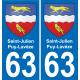 63 Saint-Julien-Puy-Lavèze blason autocollant plaque stickers ville