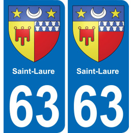 63 Saint-Laure blason autocollant plaque stickers ville