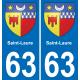 63 Saint-Laure wappen aufkleber typenschild aufkleber stadt