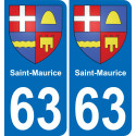 63 Saint-Maurice wappen aufkleber typenschild aufkleber stadt