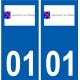 01 Rignieu-le-Franc logo ville autocollant plaque sticker