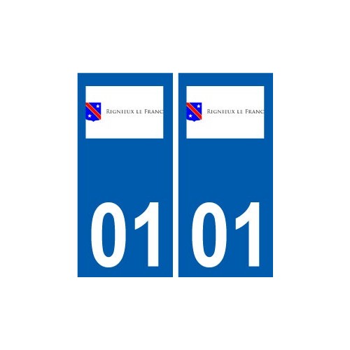01 Rignieu-le-Franc logo ville autocollant plaque sticker