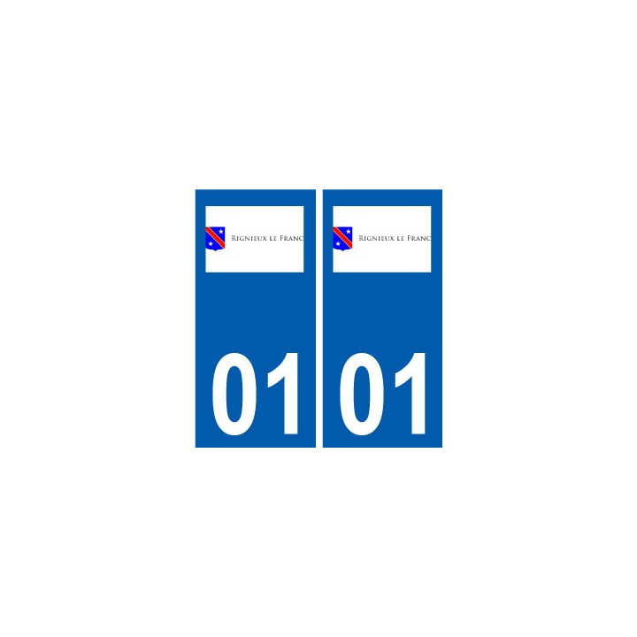 01 Rignieu-le-Franc logo ville autocollant plaque sticker