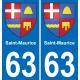 63 Saint-Maurice blason autocollant plaque stickers ville