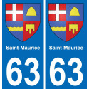 63 Saint-Maurice wappen aufkleber typenschild aufkleber stadt