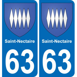 63 Saint-Nectaire wappen aufkleber typenschild aufkleber stadt