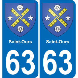 63 Saint-Ours blason autocollant plaque stickers ville