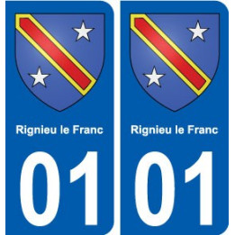 01 Rignieu-le-Franc ville autocollant plaque sticker