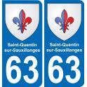 63 Saint-Quentin-sur-Sauxillanges blason autocollant plaque stickers ville