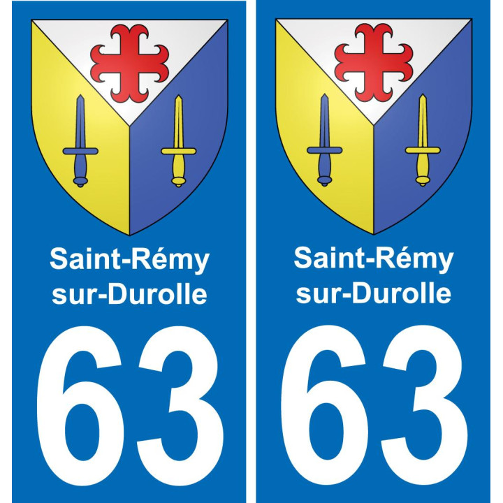 63 Saint-Rémy-sur-Durolle blason autocollant plaque stickers ville
