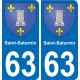 63 Saint-Saturnin wappen aufkleber typenschild aufkleber stadt