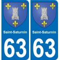 63 Saint-Saturnin stemma adesivo piastra adesivi città
