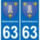 63 Saint-Saturnin blason autocollant plaque stickers ville