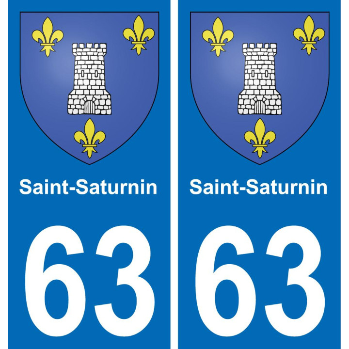 63 Saint-Saturnin wappen aufkleber typenschild aufkleber stadt