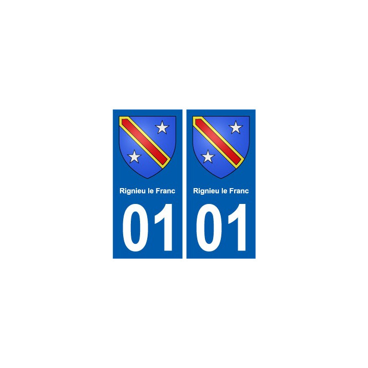 01 Rignieu-le-Franc ville autocollant plaque sticker