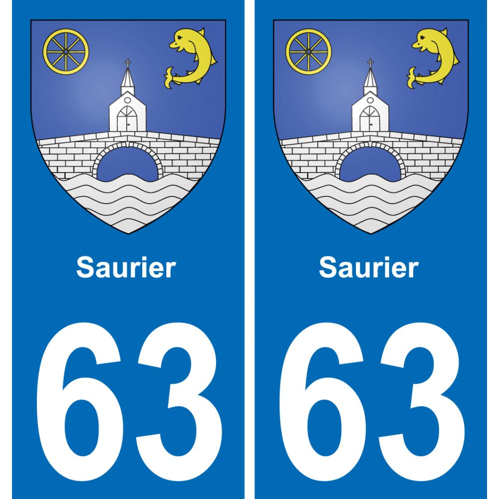 63 Saurier stemma adesivo piastra adesivi città