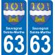 63 Sauvagnat-Sainte-Marthe blason autocollant plaque stickers ville