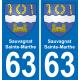63 Sauvagnat-Sainte-Marthe blason autocollant plaque stickers ville