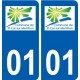 01 Saint-Cyr-sur-Menthon logo ville autocollant plaque sticker