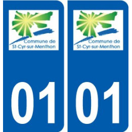 01 Saint-Cyr-sur-Menthon logo ville autocollant plaque sticker