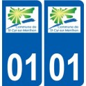 01 Saint-Cyr-sur-Menthon logo ville autocollant plaque sticker