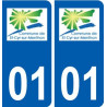 01 Saint-Cyr-sur-Menthon logo ville autocollant plaque sticker