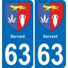 63 Servant coat of arms sticker plate stickers city