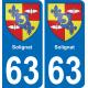 63 Solignat wappen aufkleber typenschild aufkleber stadt