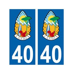 40 Landes blason pins autocollant plaque