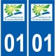 01 Saint-Cyr-sur-Menthon logo ville autocollant plaque sticker