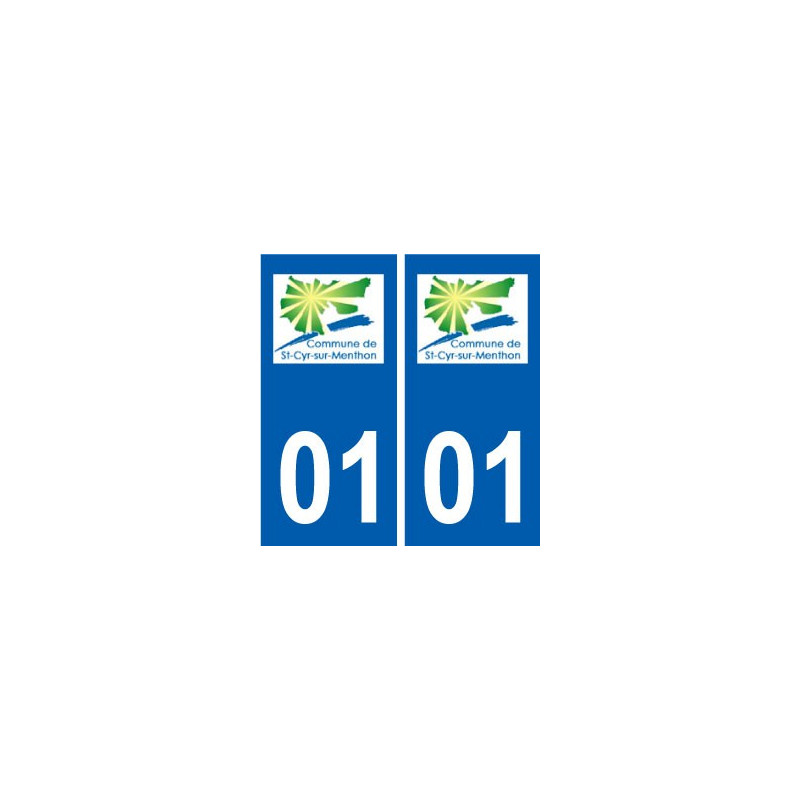 01 Saint-Cyr-sur-Menthon logo ville autocollant plaque sticker