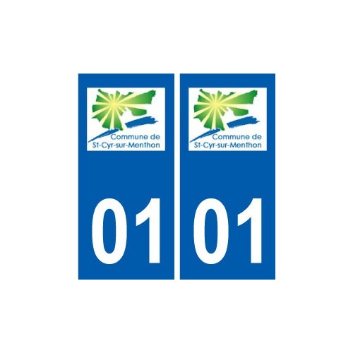 01 Saint-Cyr-sur-Menthon logo ville autocollant plaque sticker