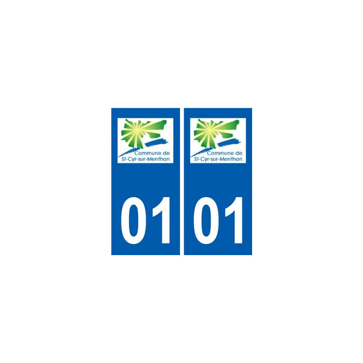 01 Saint-Cyr-sur-Menthon logo ville autocollant plaque sticker