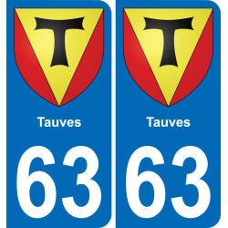 63 Tauves wappen aufkleber typenschild aufkleber stadt