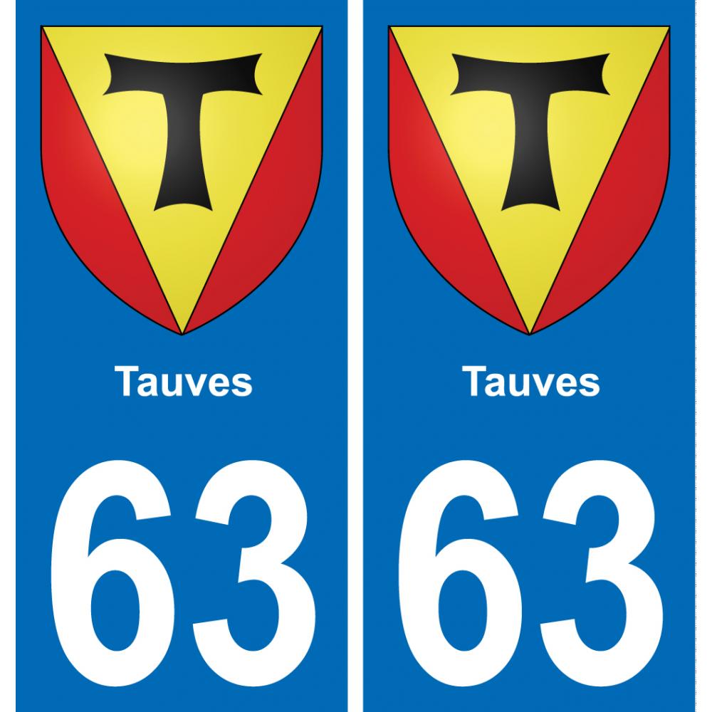 63 Tauves stemma adesivo piastra adesivi città