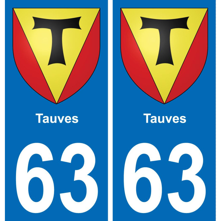 63 Tauves wappen aufkleber typenschild aufkleber stadt