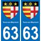 63 Tours-sur-Meymont blason autocollant plaque stickers ville