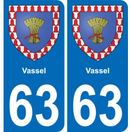 63 Vassel wappen aufkleber typenschild aufkleber stadt