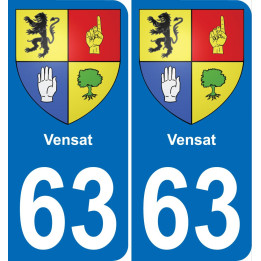 63 Vensat wappen aufkleber typenschild aufkleber stadt
